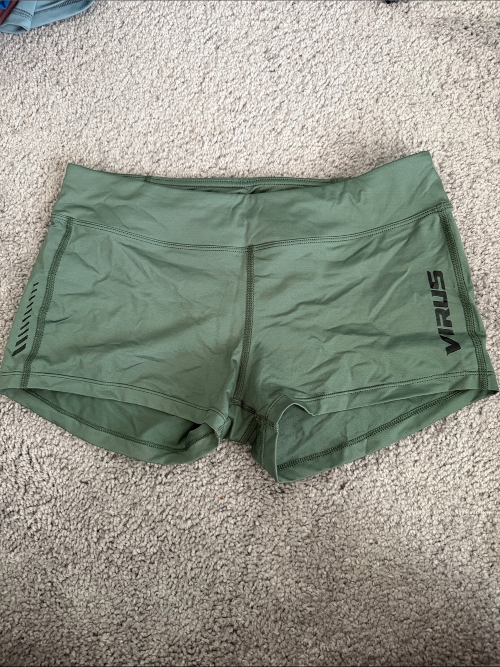 Virus Olive Green Women's Bike Shorts